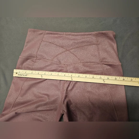 Zella Leggings Womens Size Medium Dusty Rose Beige Pink Active Workout Pockets - Picture 7 of 8